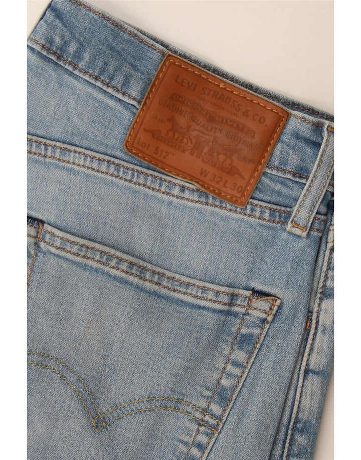 Levi's Mens 512 Slim Tapered Jeans W32 L30 Blue Cotton