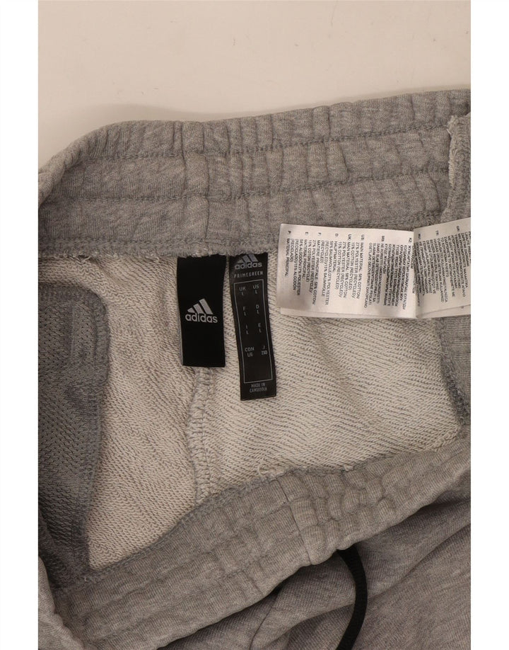 Adidas Mens Graphic Tracksuit Trousers Joggers Large  Grey Cotton