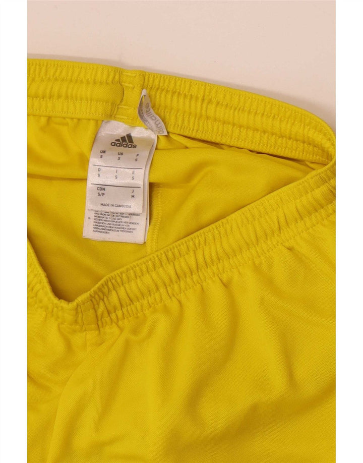 Adidas Mens Climalite Sport Shorts Small Yellow Polyester