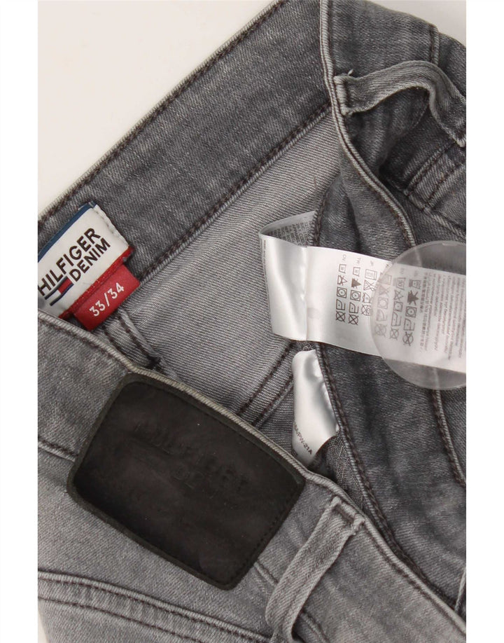 Tommy Hilfiger Mens Slim Jeans W33 L34 Grey Cotton