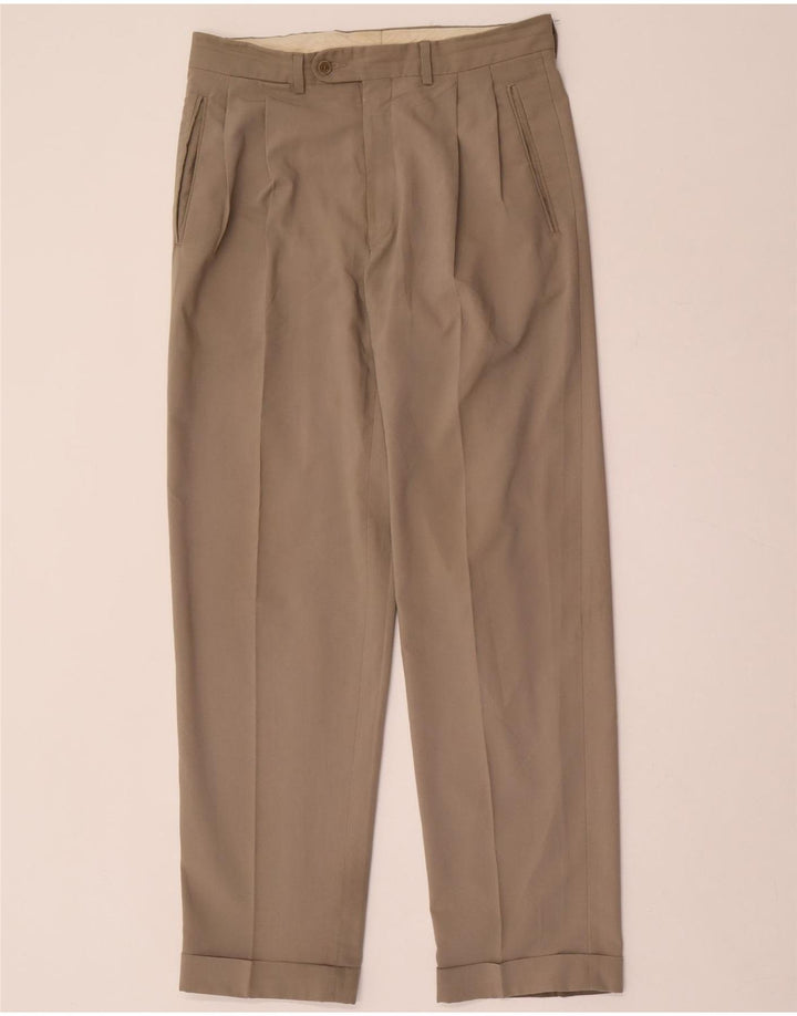 Zara Mens Pegged Suit Trousers EU 38 Small W30 L30 Grey Polyester