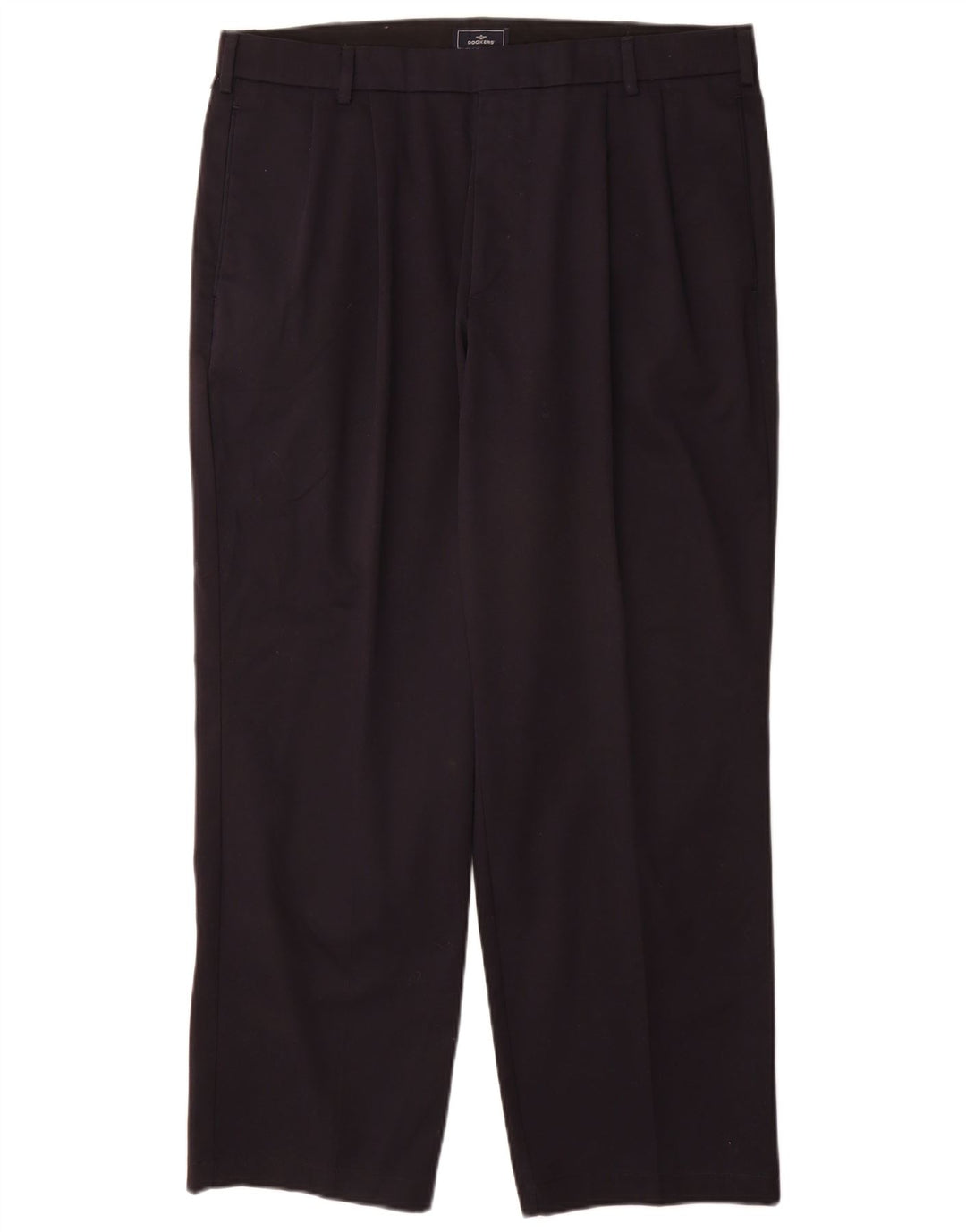 DOCKERS Mens Relaxed Fit Pegged Chino Trousers W36 L30 Navy Blue Cotton