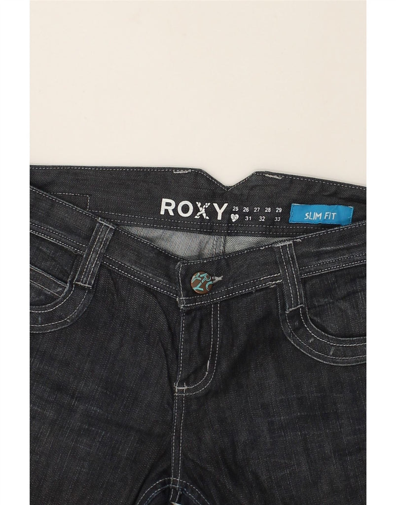 ROXY Womens Slim Jeans W30 L32  Navy Blue Cotton | Vintage Roxy | Thrift | Second-Hand Roxy | Used Clothing | Messina Hembry 