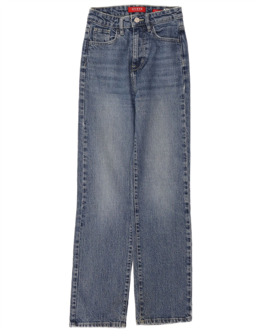 Guess Womens Straight Jeans W24 L29 Blue Cotton