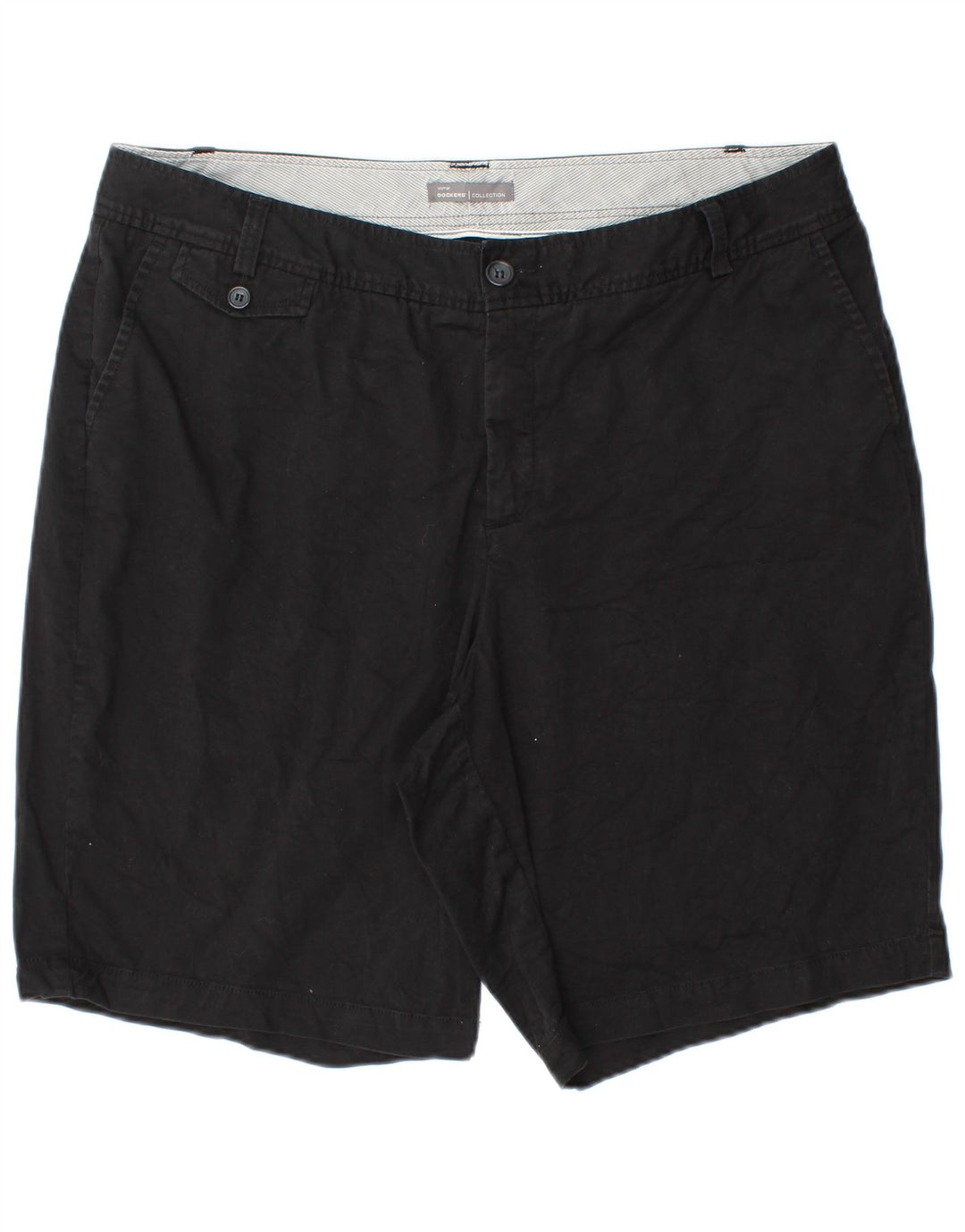 Dockers Womens Chino Shorts US 18 2XL W38  Black Cotton