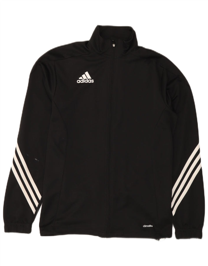 Adidas Mens Climalite Tracksuit Top Jacket Small Black Polyester