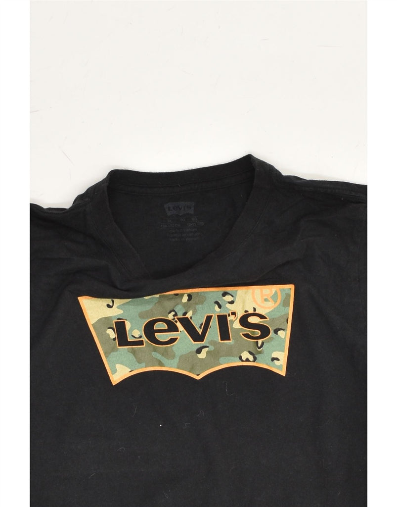 LEVI'S Boys Graphic T-Shirt Top 13-14 Years XL Black Cotton | Vintage Levi's | Thrift | Second-Hand Levi's | Used Clothing | Messina Hembry 