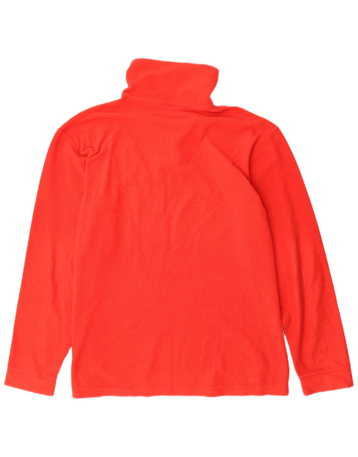 CHAMPION Mens Zip Neck Fleece Jumper XL Red Polyester