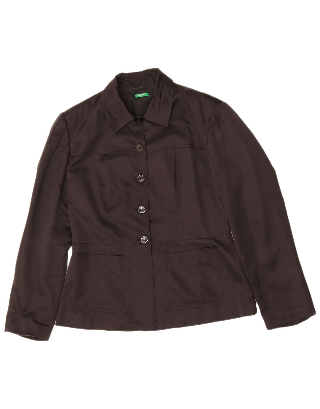 BENETTON Womens Bomber Jacket IT 46 Large Black Polyester