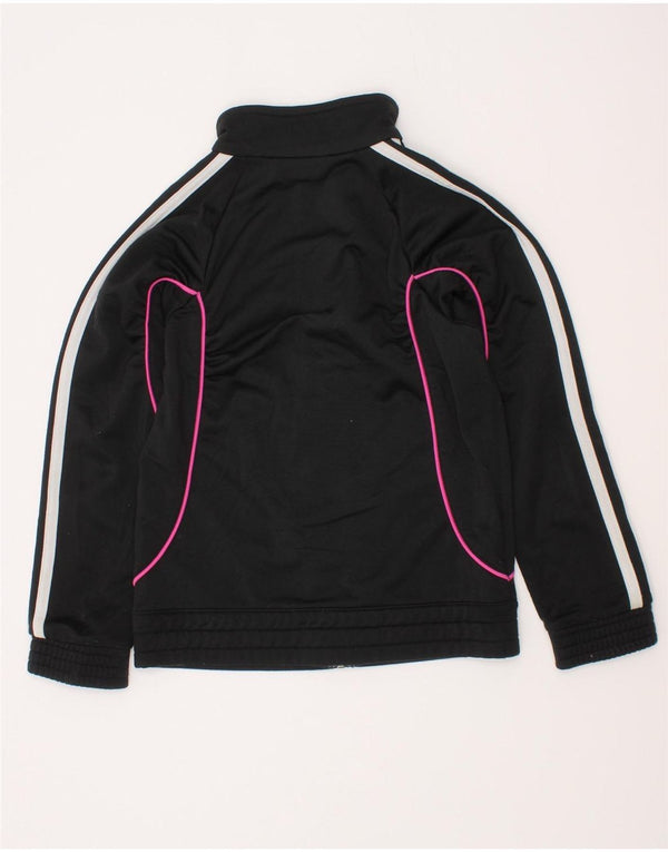 Adidas Girls Tracksuit Top Jacket 5-6 Years Black Polyester