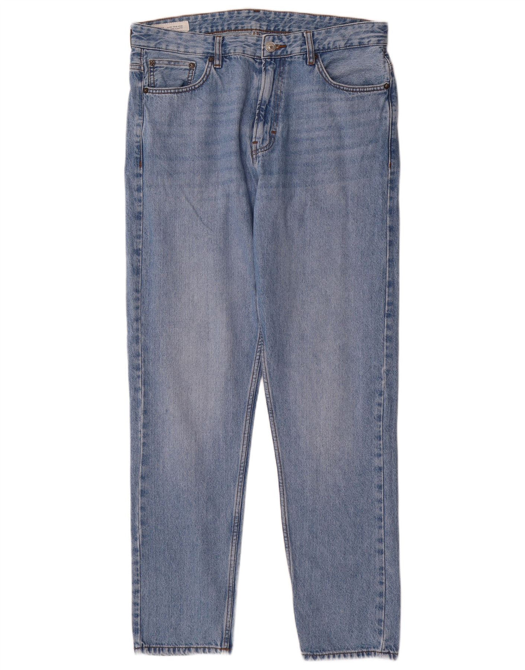 Zara Mens Straight Jeans EU 42 Large W32 L32 Blue Cotton