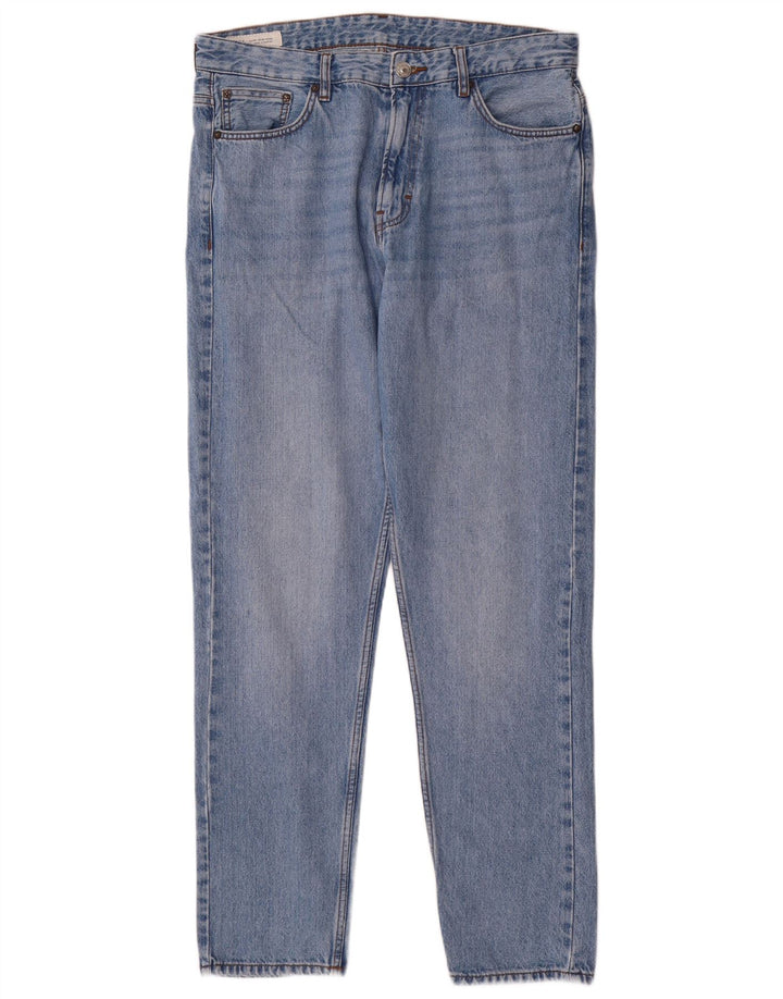 Zara Mens Straight Jeans EU 42 Large W32 L32 Blue Cotton