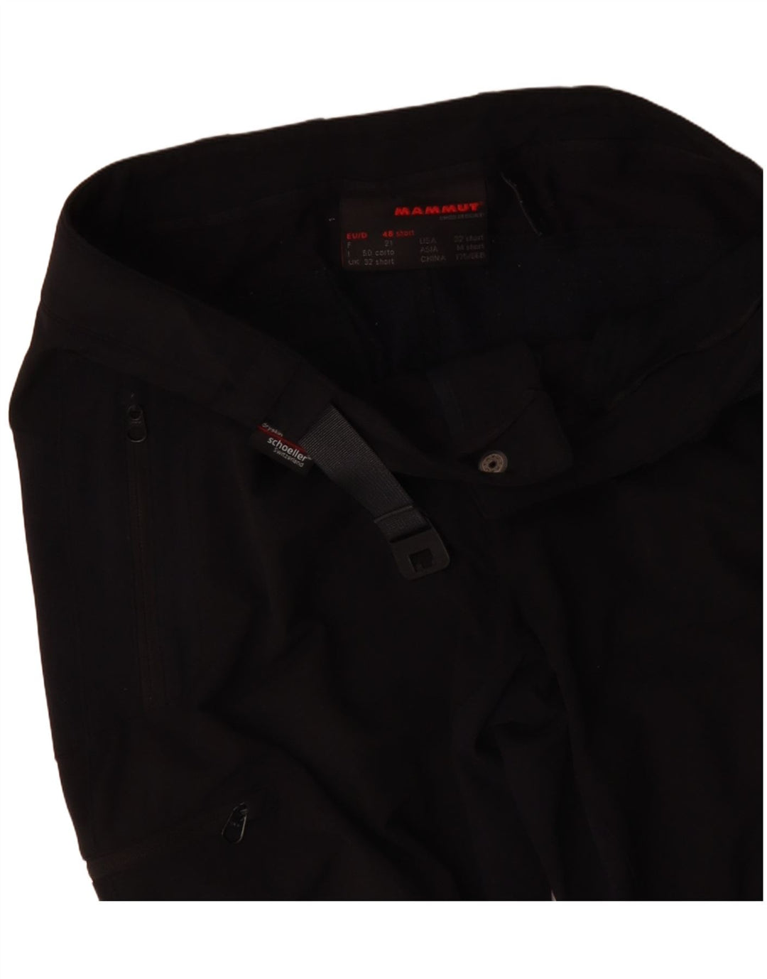 MAMMUT Womens Straight Cargo Casual Trousers W32 L30 Black Colourblock