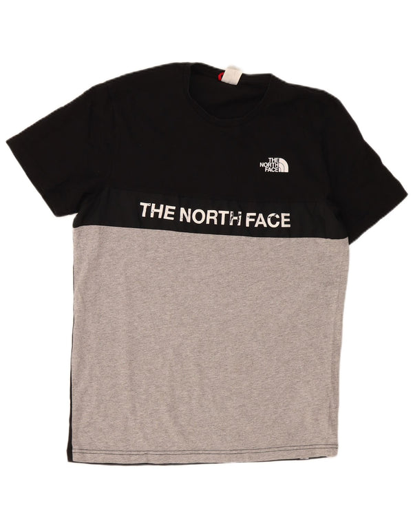 The North Face Mens Graphic T-Shirt Top Medium Black Colourblock Cotton