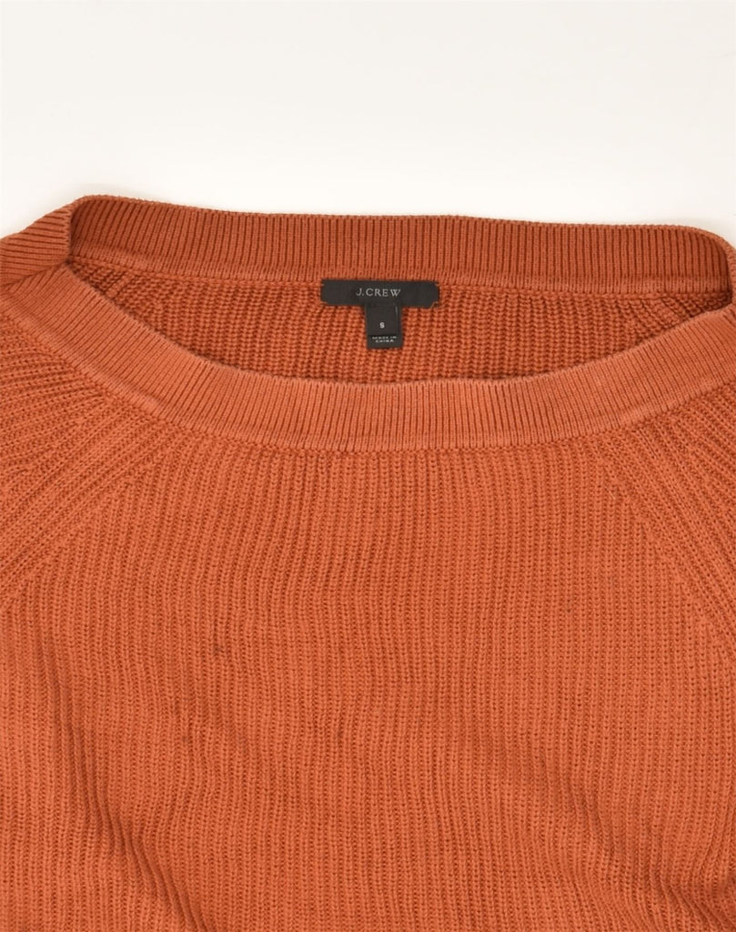 J. CREW Womens Boat Neck Jumper Sweater UK 10 Small Brown Cotton | Vintage J. Crew | Thrift | Second-Hand J. Crew | Used Clothing | Messina Hembry 