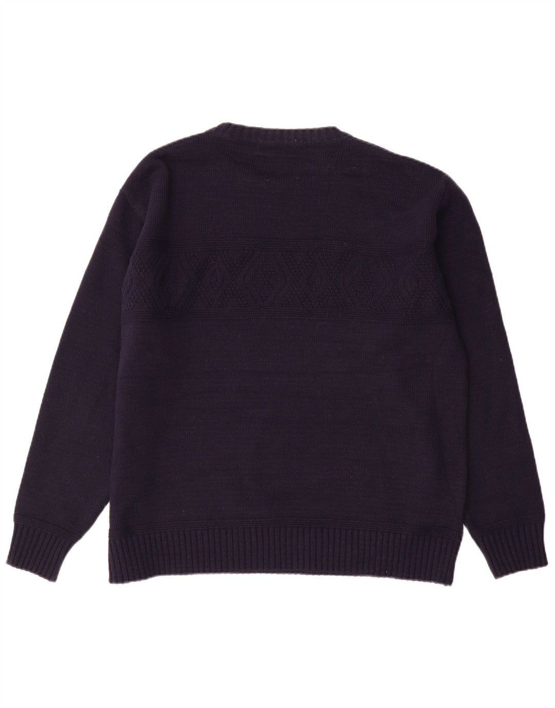 Marks & Spencer Mens Boat Neck Jumper Sweater Large Navy Blue Acrylic