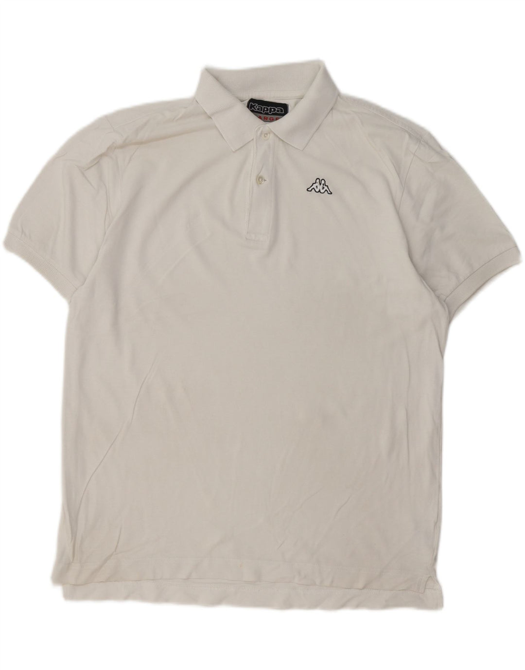 Kappa Mens Polo Shirt Large White Cotton