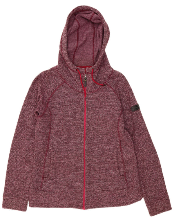 Berghaus Womens Zip Hoodie Sweater UK 18 XL Burgundy Flecked Polyester