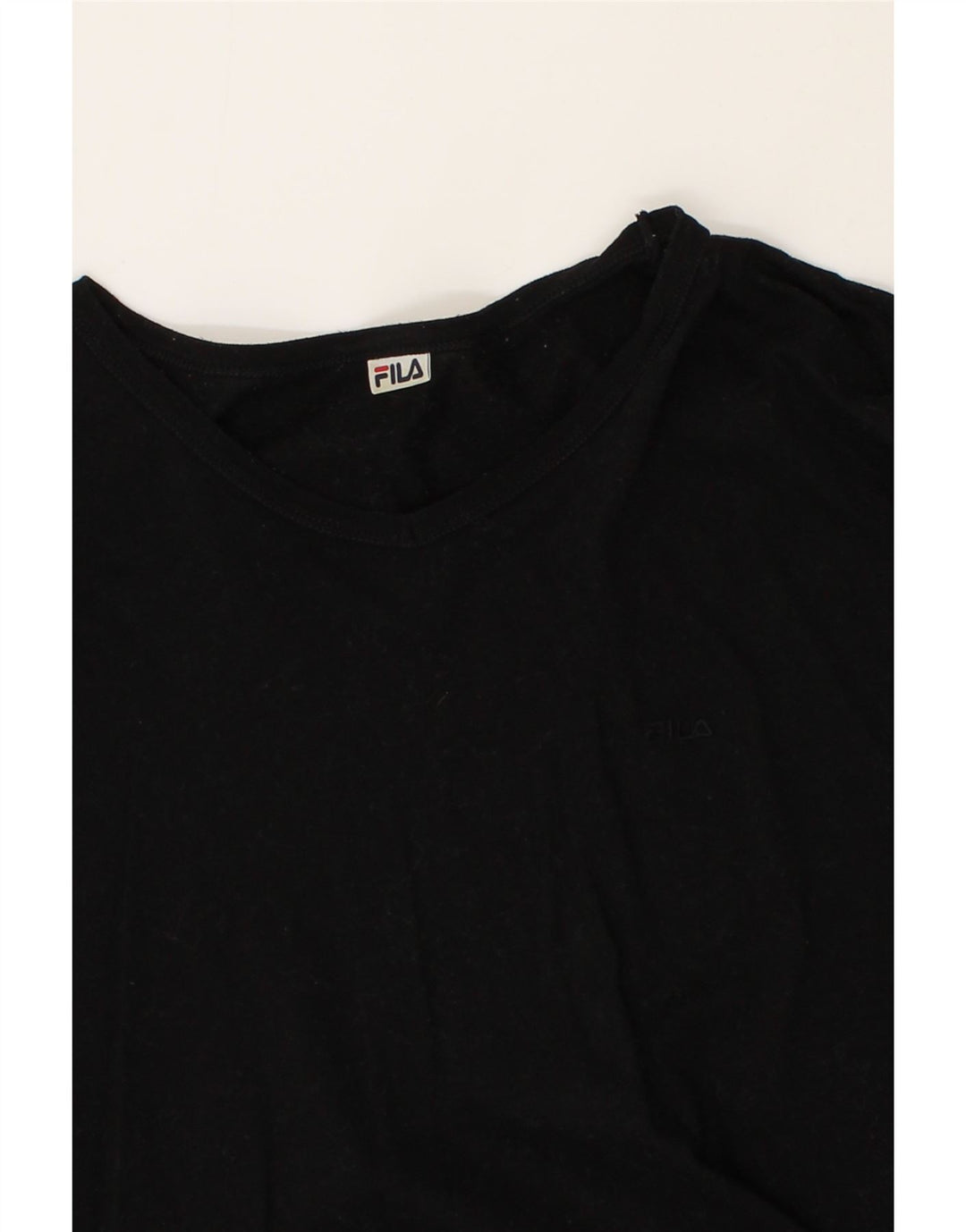 FILA Womens T-Shirt Top UK 14 Medium Black Vintage Fila and Second-Hand Fila from Messina Hembry 