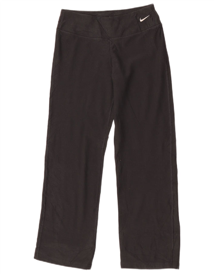 Nike Womens Dri Fit Tracksuit Trousers UK 14 Medium Black Polyester