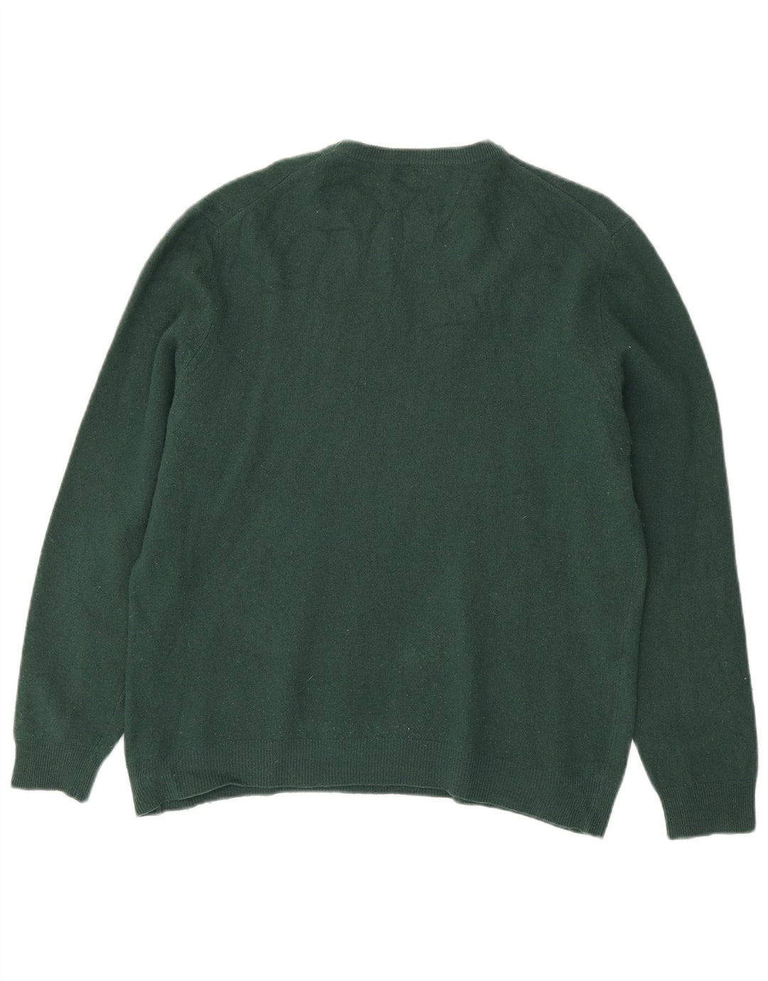 Benetton Womens Crew Neck Jumper Sweater UK 16 Large Green