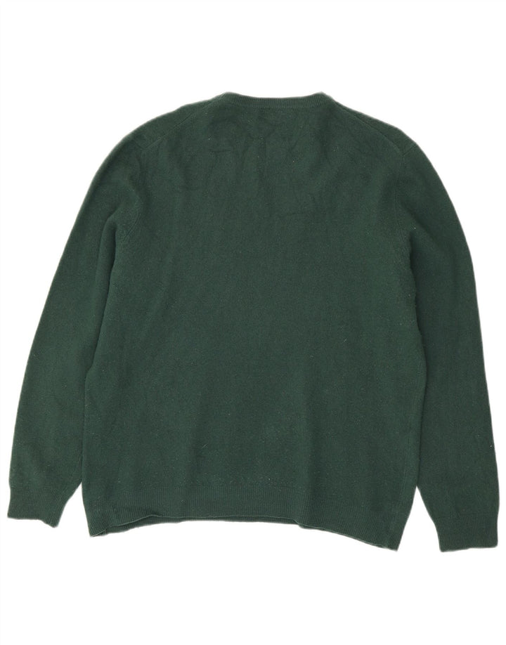 Benetton Womens Crew Neck Jumper Sweater UK 16 Large Green
