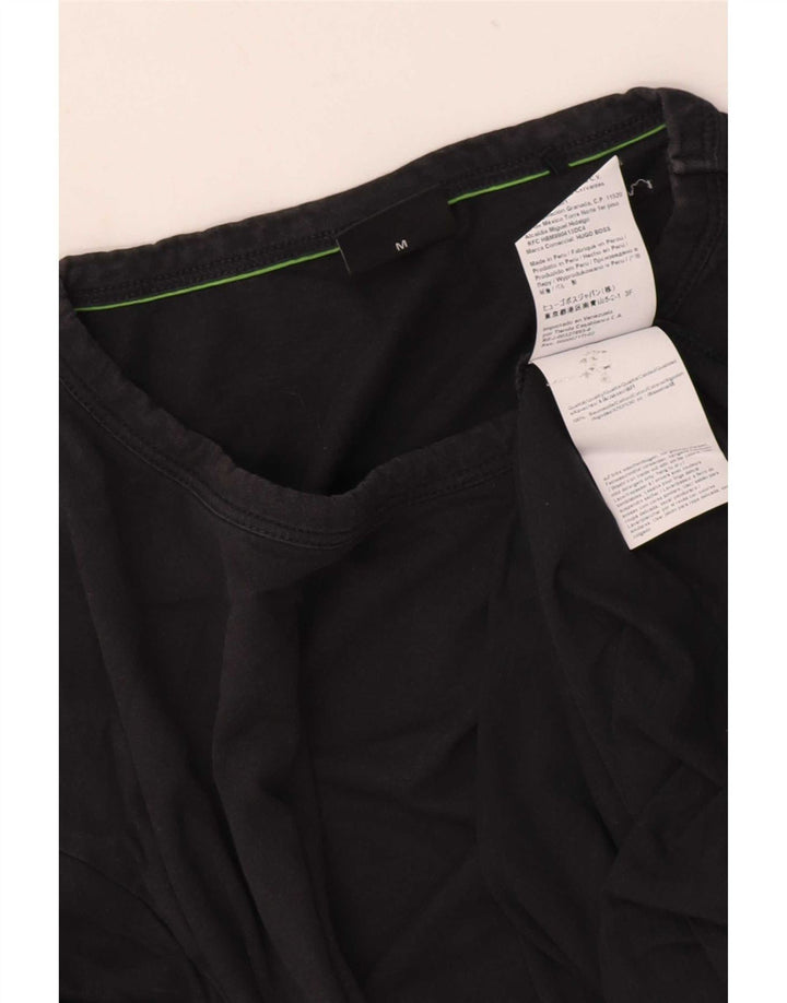 Hugo Boss Mens T-Shirt Top Medium Black Cotton