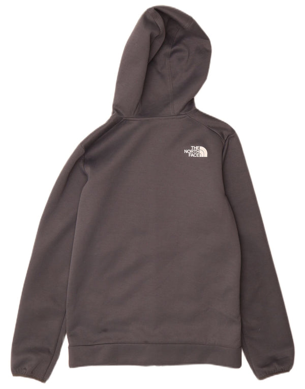 The North Face Boys Zip Hoodie Sweater 14-15 Years XL Grey Polyester