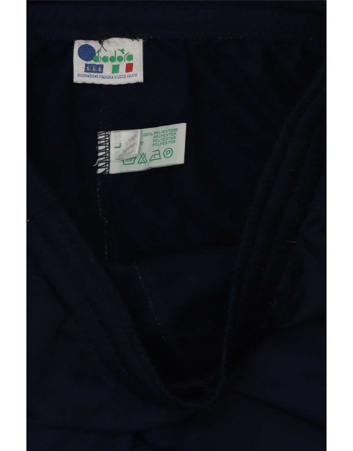 Diadora Mens Tracksuit Trousers Large Navy Blue Polyester