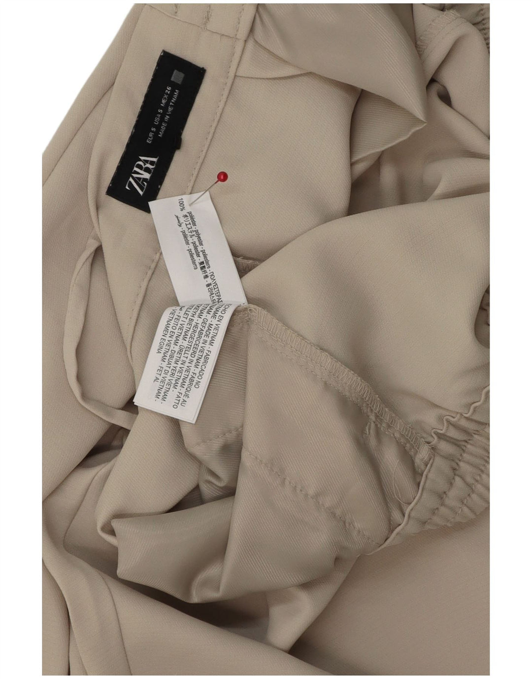 Zara Womens Tapered Casual Trousers Small W26 L25 Grey Polyester