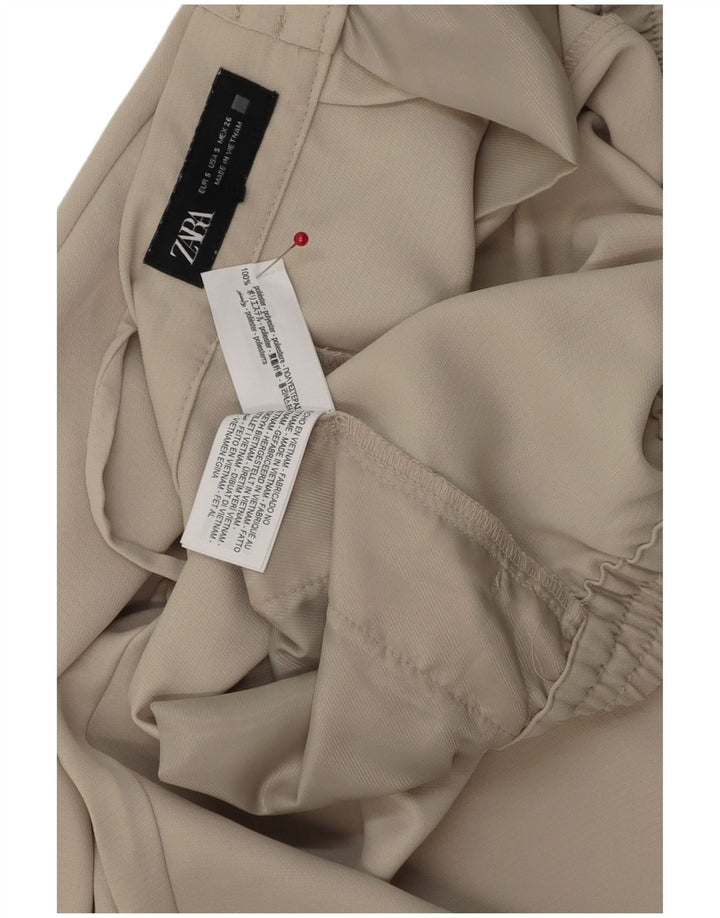 Zara Womens Tapered Casual Trousers Small W26 L25 Grey Polyester