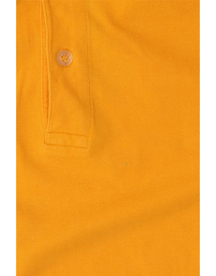 Asics Mens Polo Shirt Medium Yellow Cotton