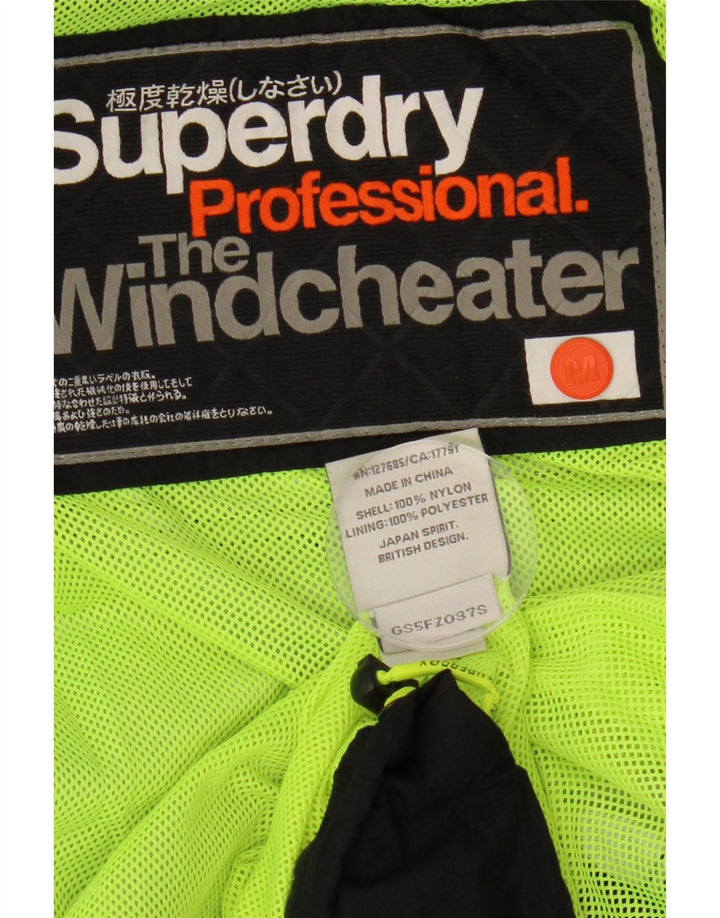 SUPERDRY Womens The Windcheater Windbreaker Jacket UK 12 Medium Black