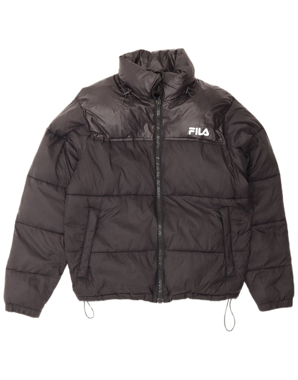 Fila Mens Loose Fit Padded Jacket UK 36 Small Black Nylon