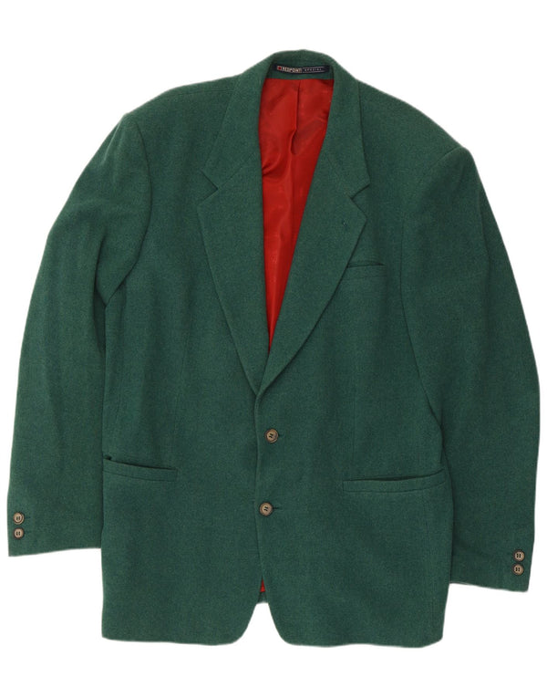 Redpoint Mens 2 Button Blazer Jacket UK 40 Large Green Lambswool