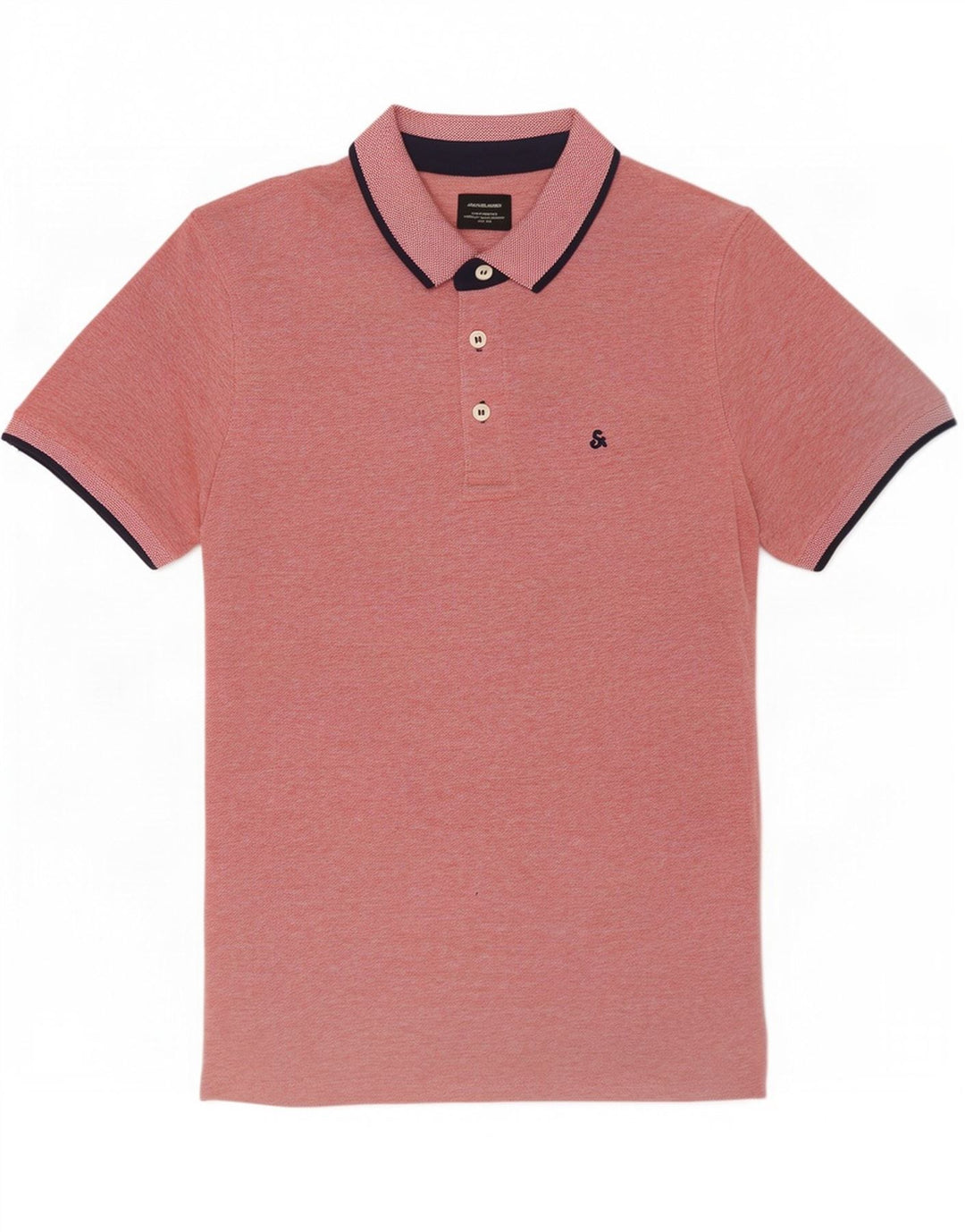 Jack & Jones Mens Polo Shirt XS Red Cotton