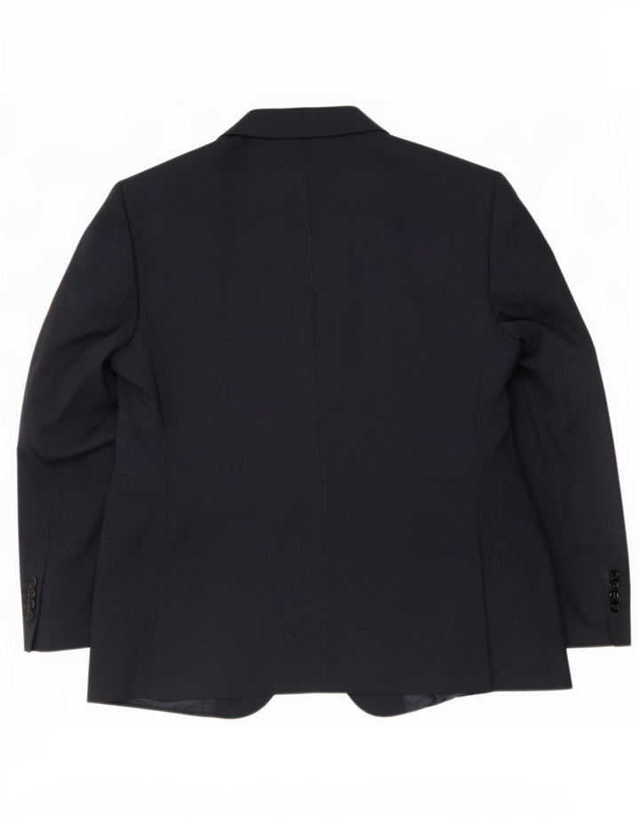 Marks & Spencer Mens Short 2 Button Blazer Jacket UK 44 2XL Navy Blue