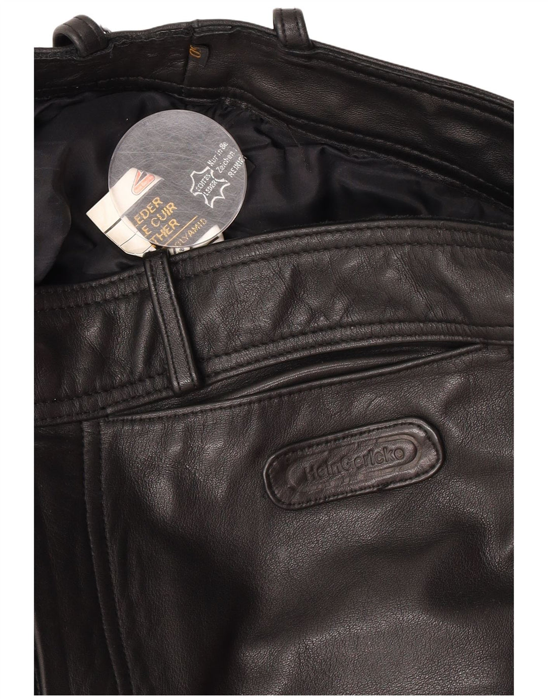 Hein Gericke Mens Leather Trousers EU 50 Medium W30 L33 Black Leather