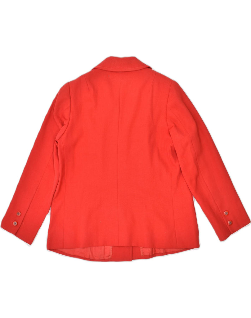 VINTAGE Womens 3 Button Blazer Jacket UK 12 Medium Red | Vintage | Thrift | Second-Hand | Used Clothing | Messina Hembry 