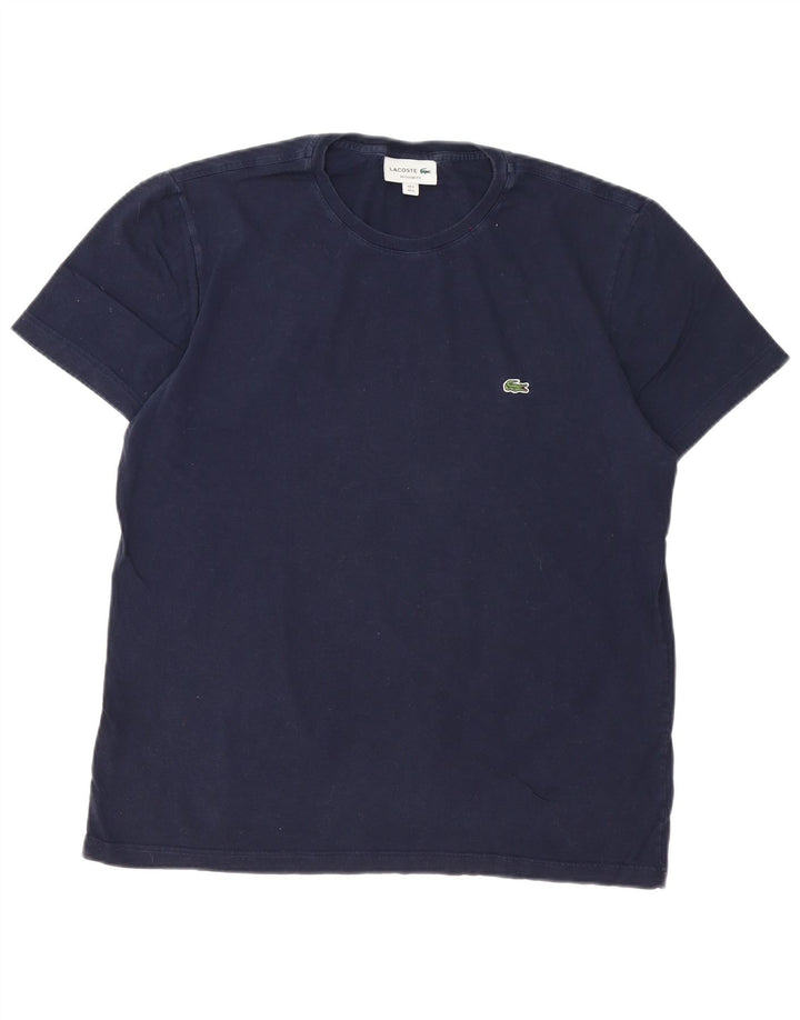 Lacoste Mens Regular Fit T-Shirt Top Size 5 Large Navy Blue Cotton