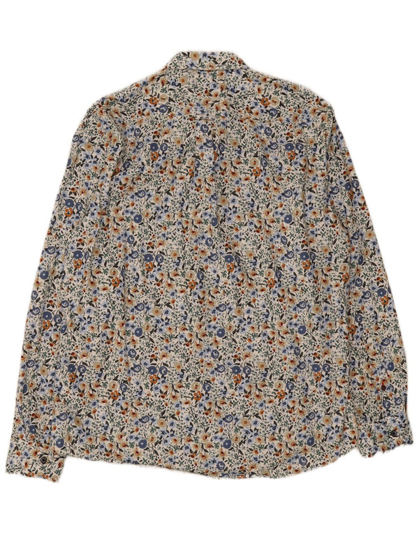 Olymp Mens Shirt Large Multicoloured Floral Cotton