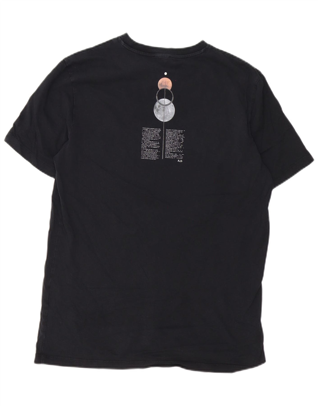 Liu Jo Mens Graphic T-Shirt Top Small Black
