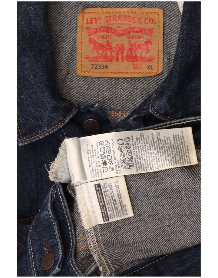 Levi's Mens Denim Jacket UK 42 XL Navy Blue Cotton