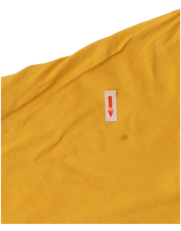 Adidas Mens T-Shirt Top 2XL Yellow Cotton