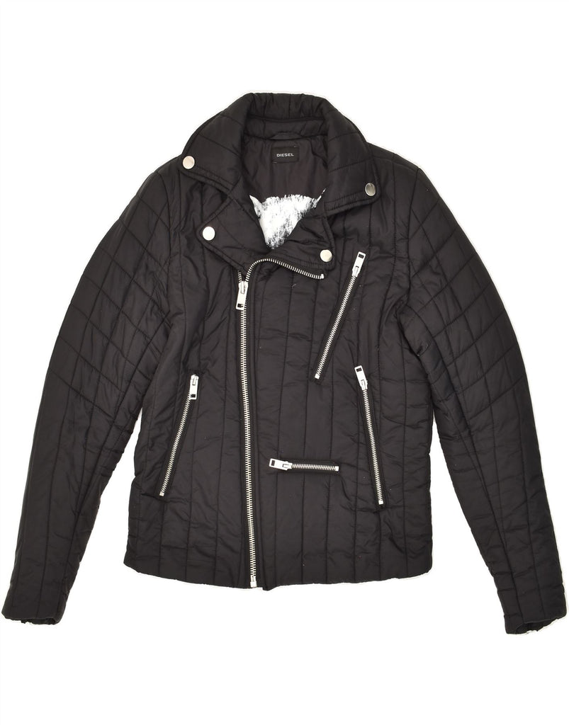 DIESEL Womens Padded Jacket UK 10 Small Black Nylon Vintage Diesel and Second-Hand Diesel from Messina Hembry 