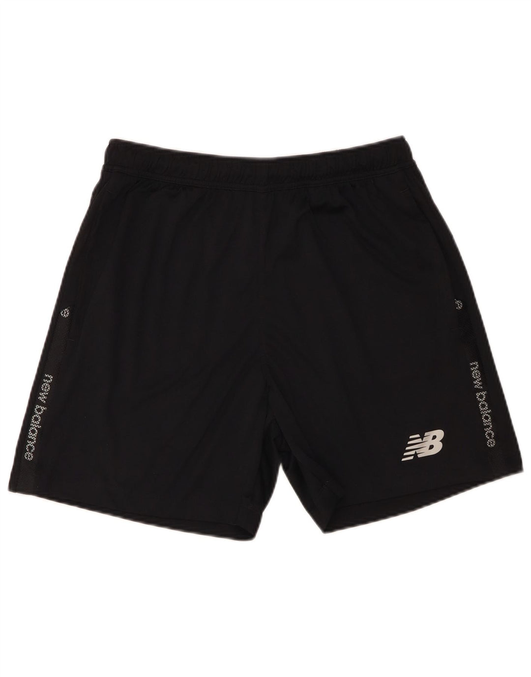 New Balance Mens Graphic Sport Shorts Large  Black Polyester