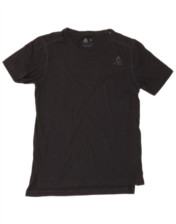 Reebok Mens T-Shirt Top Small Black Cotton