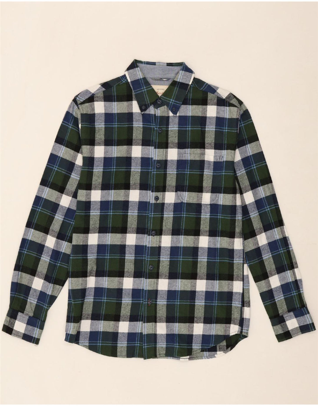 WEATHERPROOF Mens Vintage Flannel Shirt Small Green Check Cotton Vintage Weatherproof and Second-Hand Weatherproof from Messina Hembry 