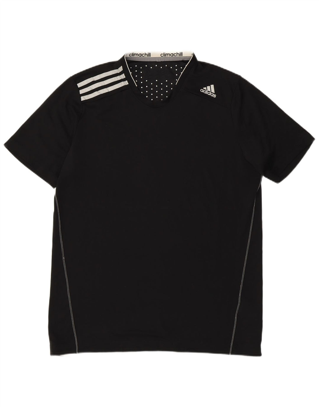 Adidas Mens Climachill T-Shirt Top Medium Black Polyester