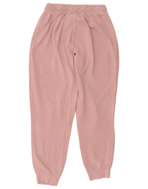 Nike Womens Tracksuit Trousers Joggers UK 12 Medium Pink Cotton